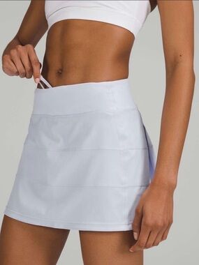 Lululemon Pace Rival Mid-Rise Skirt *Long 2 Tall Pastel Blue Lined $88